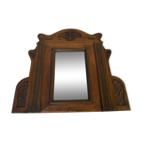 Old pediment mirror carved in wood