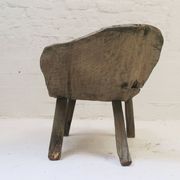 Sturdy Wabi Sabi chair in solid wood, 1950