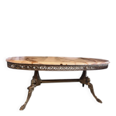 Marble and brass coffee table