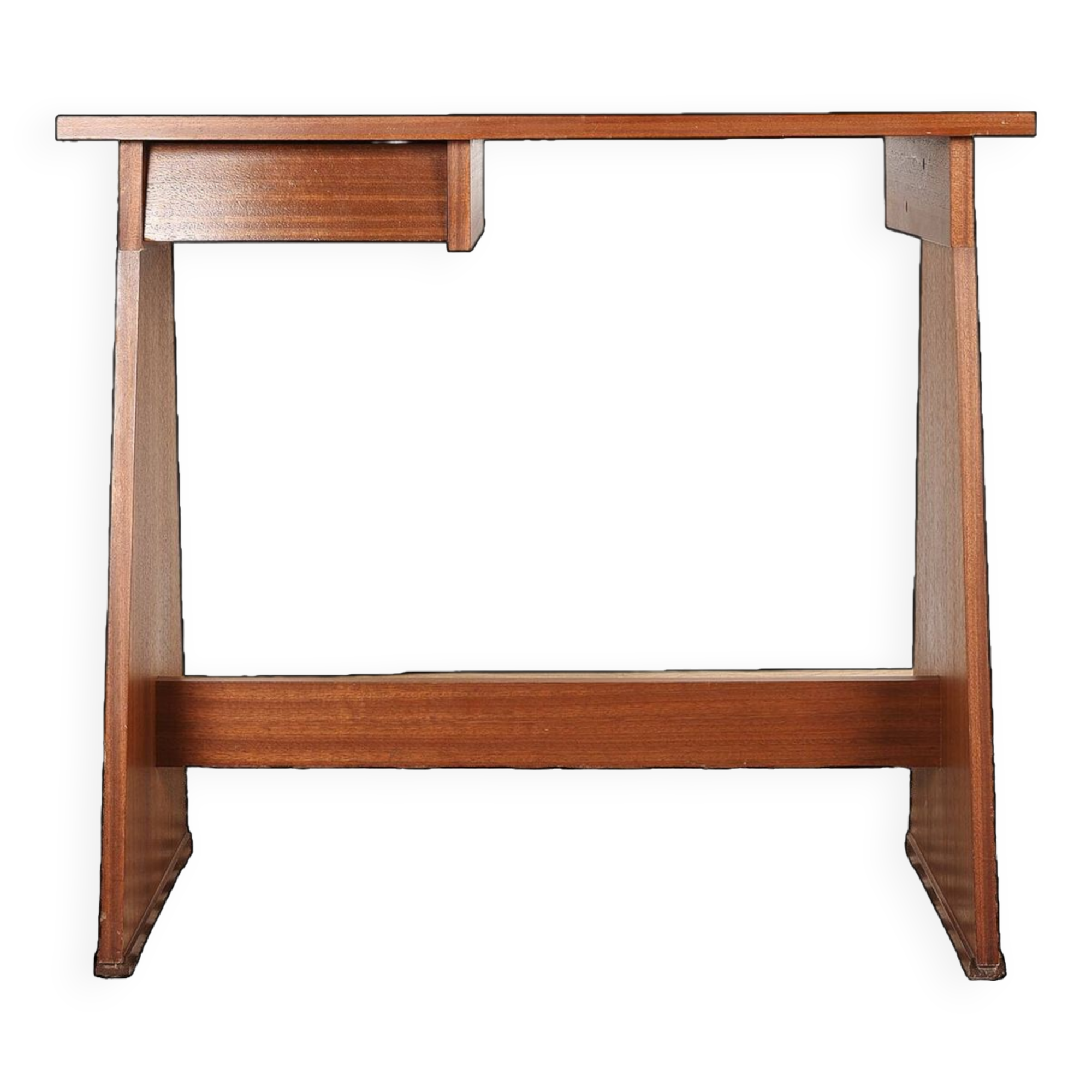 Elegant small teak desk, with drawer, 1960s.