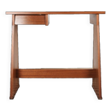 Elegant small teak desk, with drawer, 1960s.