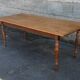 Farm table, turned wooden legs
