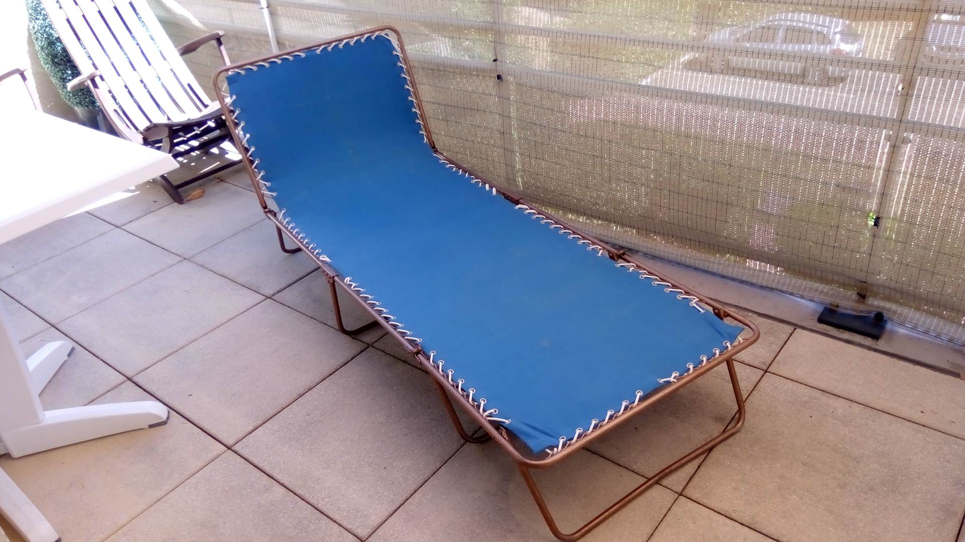 Transat relaxes folding lounge chair Lafuma Chantazur 60 vintage