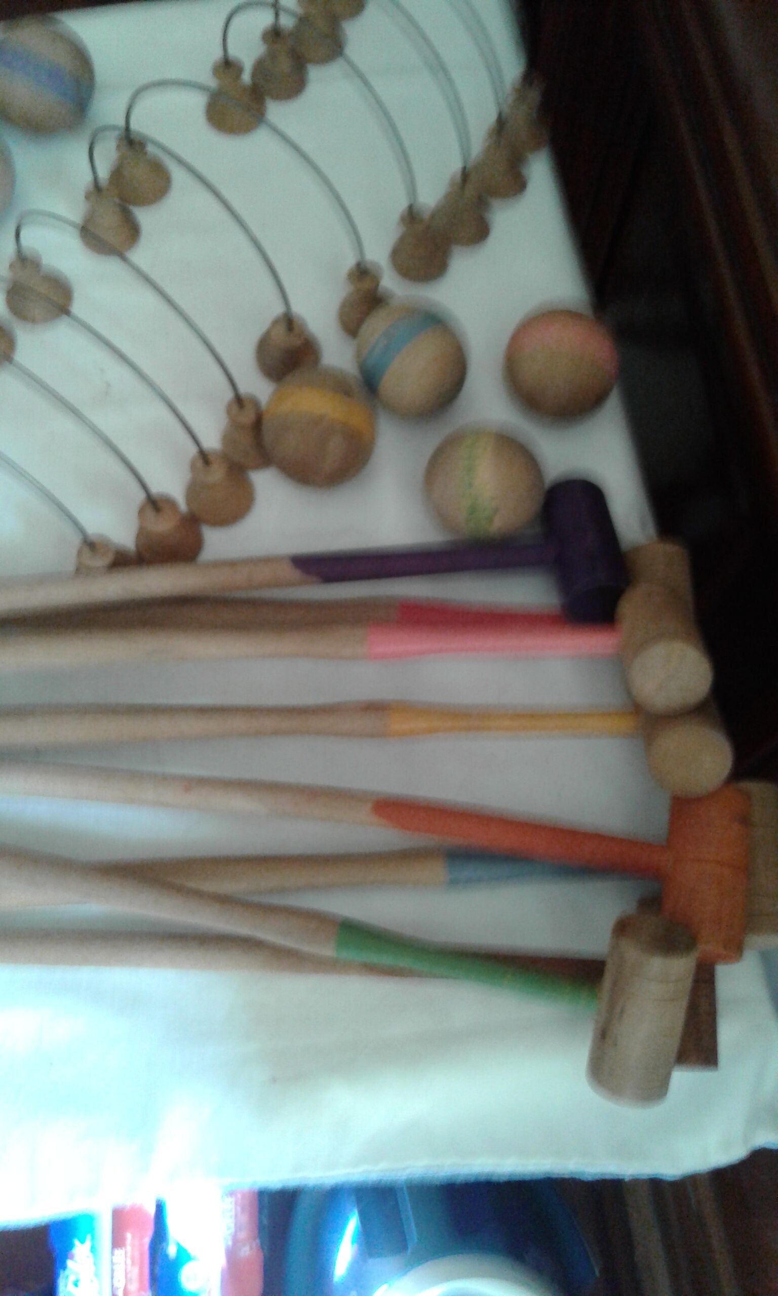 Old table croquet game