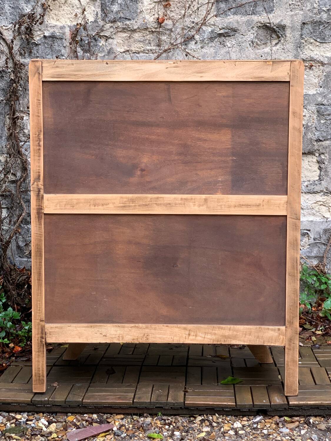 Raw wood art deco chest of drawers