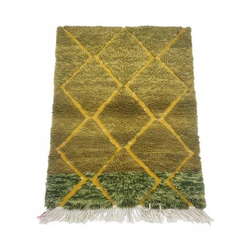 Small green Moroccan rug