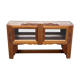 Art Deco sideboard top, low display cabinet in solid walnut and mirror, 1940.