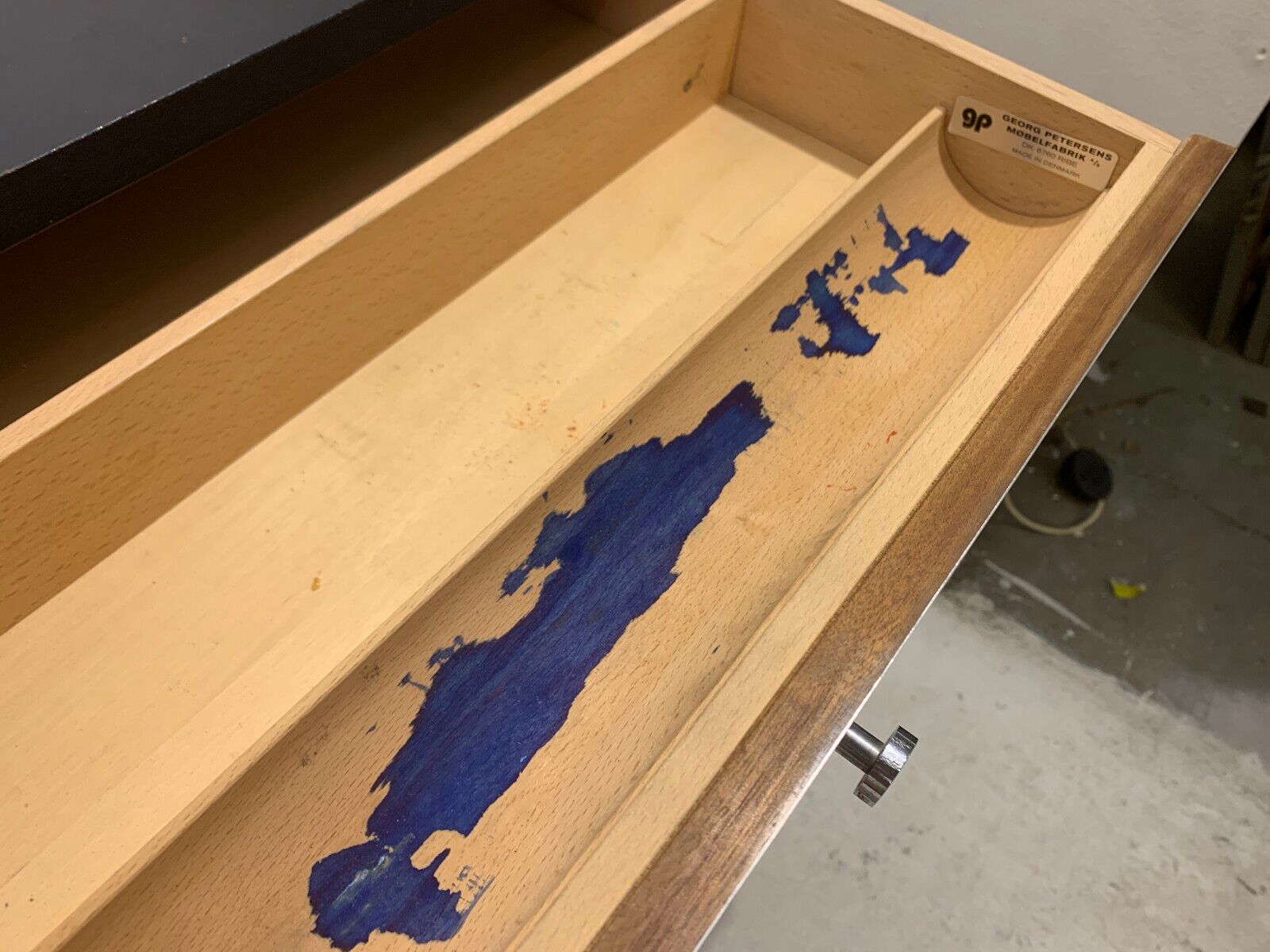 Mid-Century Modern Desk by Poul Nørreklit For Georg Petersens Møbelfabrik, Wood and Plexiglass, 1970