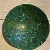 Small salad bowl in genuine malachite
