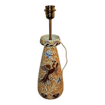Art Deco Phoenix Bat Ceramic Lamp Base