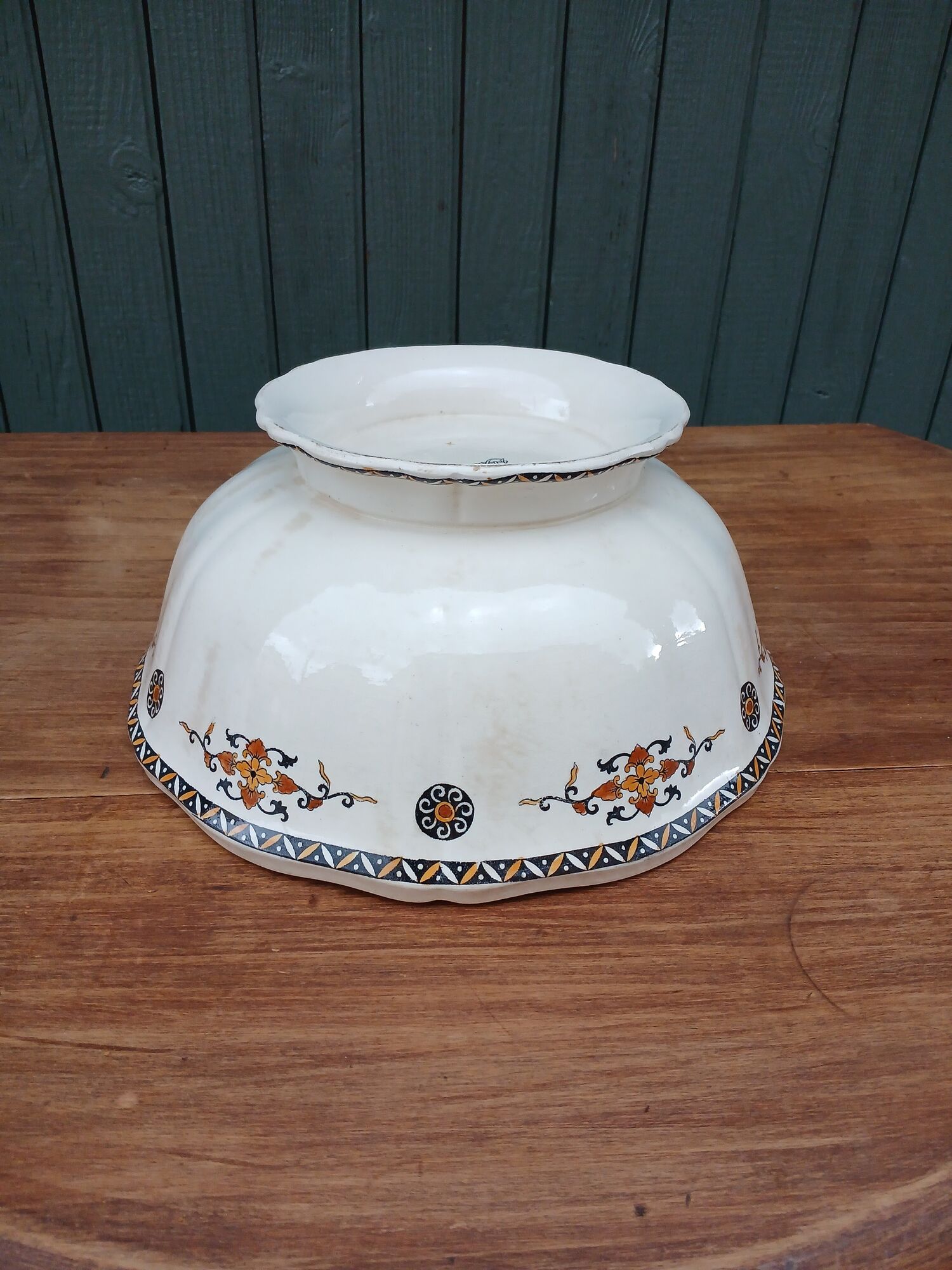 Antique Gien salad bowl