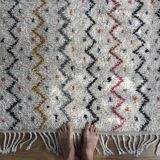 Tapis berber zigzag multi couleur