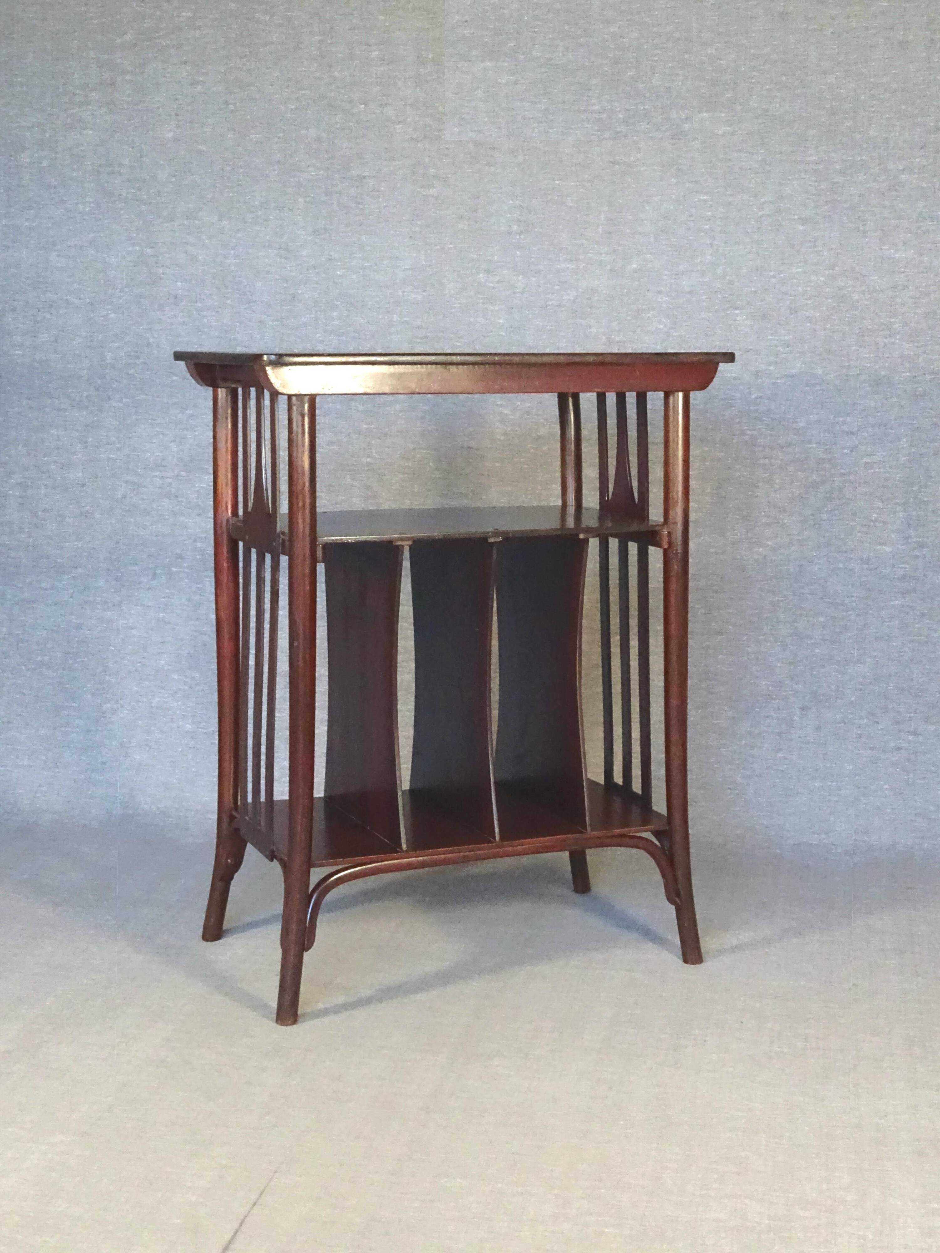 Music table, J & J Kohn around 1910 designed by Kolomann Moser.
