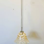 Original Venetian Murano Striped Art Glass Pendant Lamp Fazzoletto, Italy,