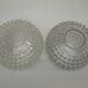 Pair of vintage bubbled glass lampshades