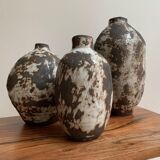 Trio de vases texturés