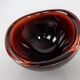 Swedish Burgundy Glass Bowl from Orrefors, 1960s