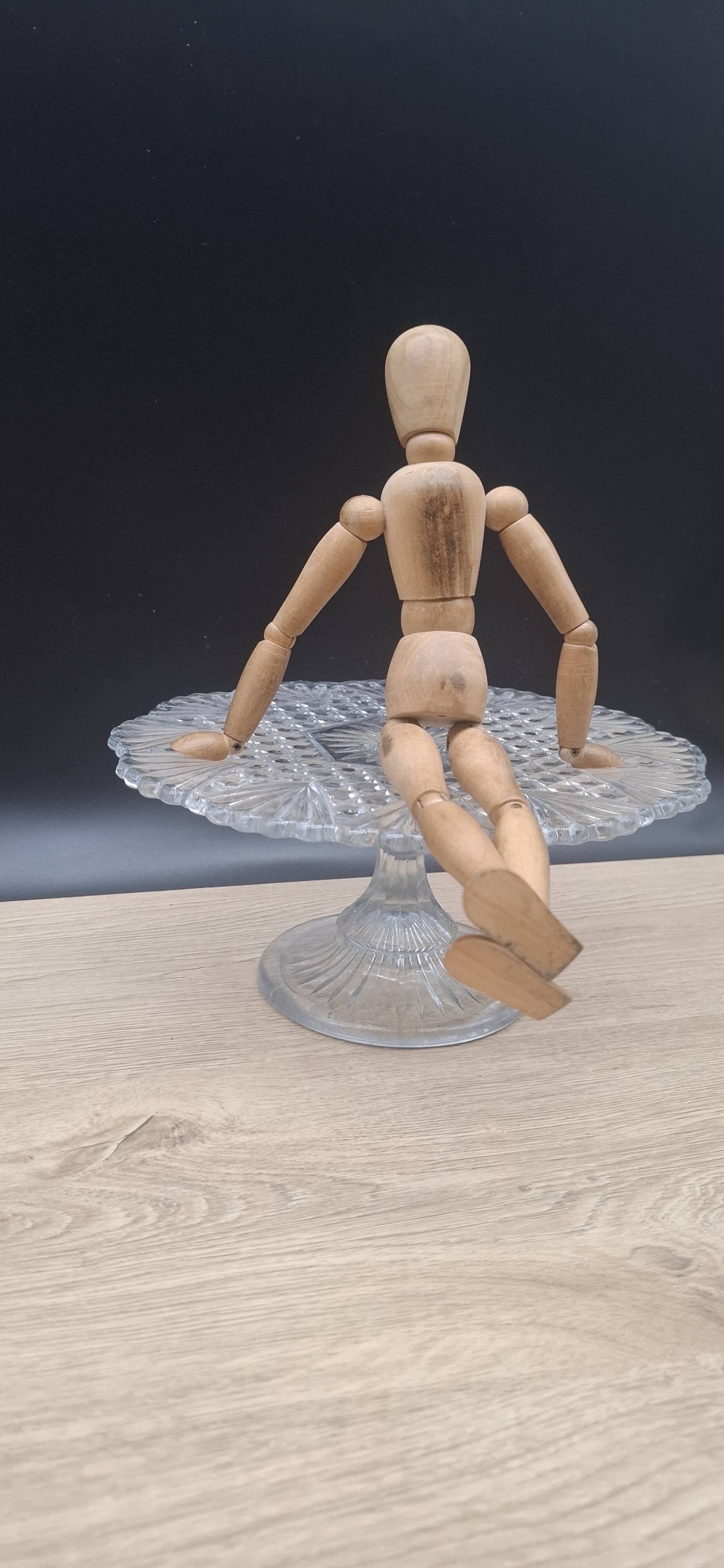 Manage D26 transparent glass cake dish