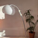 Vintage booglamp jaren 70 Hustadt Leuchten