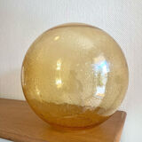 Large blown glass globe with bubbles
