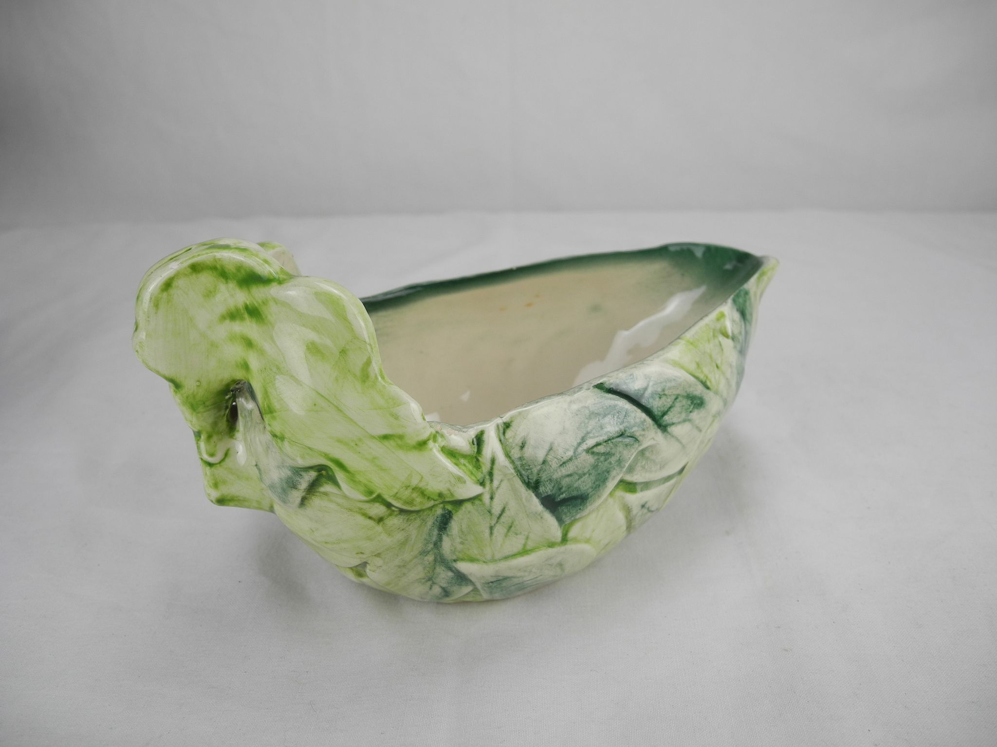 Vintage Gravy Boat Italy Barbotine Sauce Boat