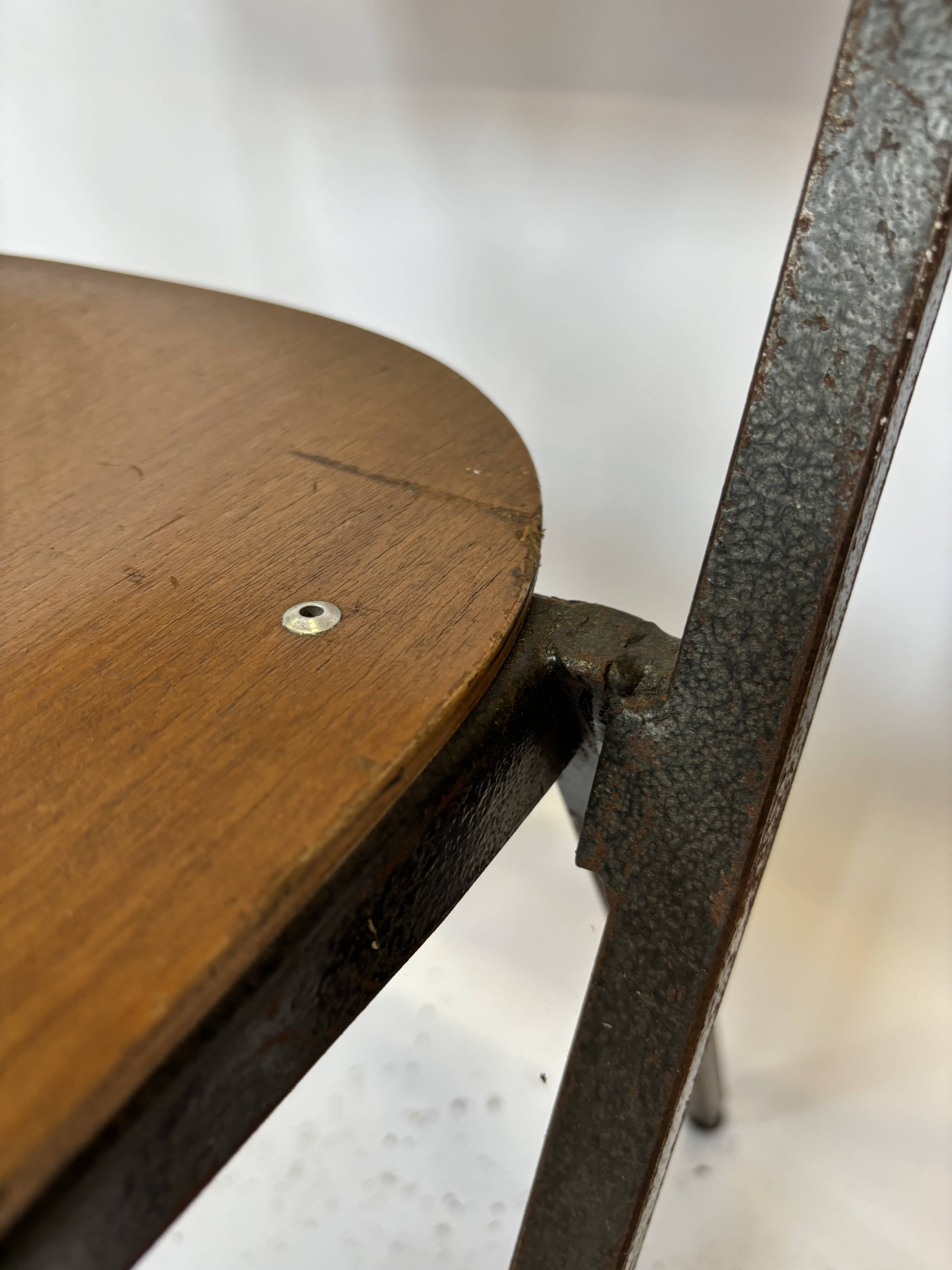 Set Of Four Compass Chairs 1960 Dutch Design School Chairs