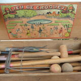 Wooden garden croquet set in its DF brand box