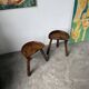 Pair of Le Selou tripod shepherd's stools