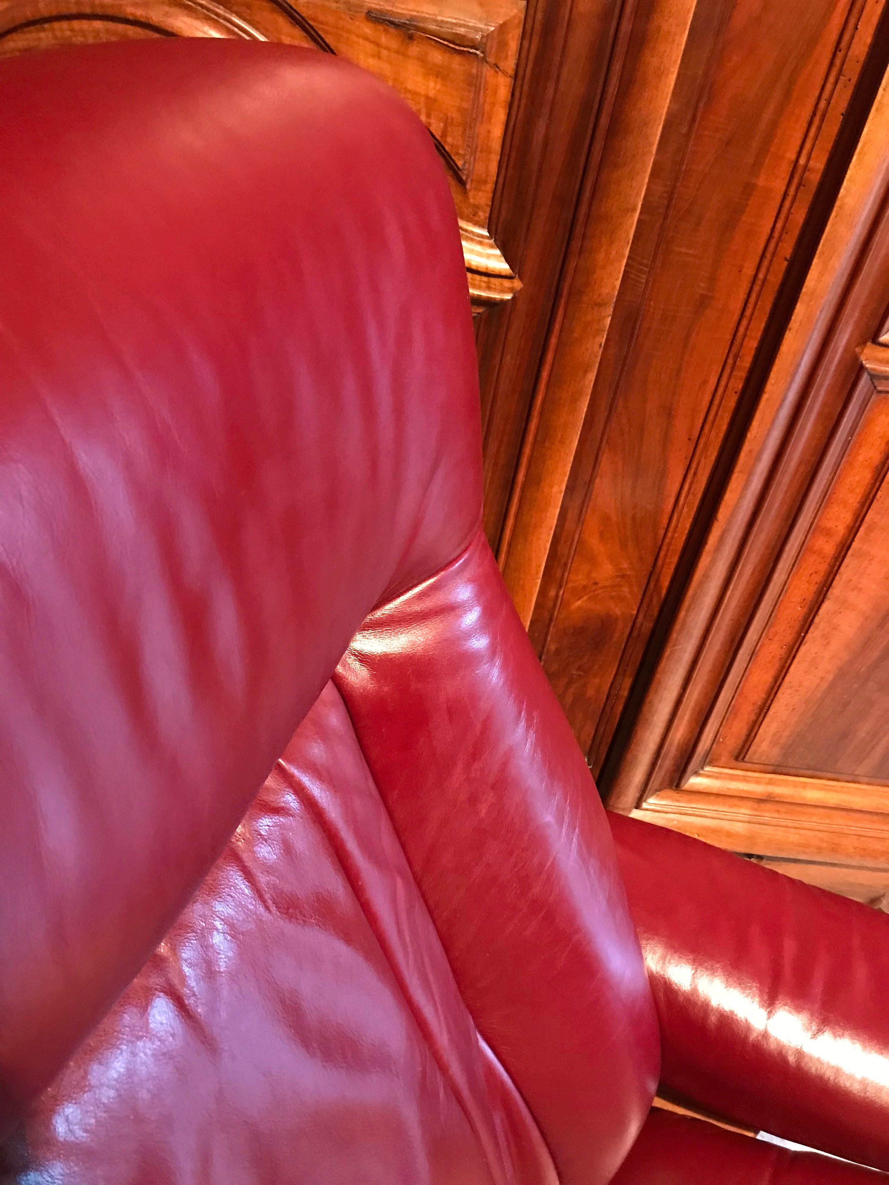 Scandinavian reclining relax armchair in Anderssons leather