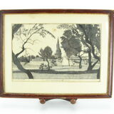 Old ink drawing from La Rochelle, signed