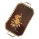 1950s marquetry and brass tabletop