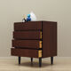 Mahogany chest of drawers, Danish design, 1970s, manufacture Omann Jun
