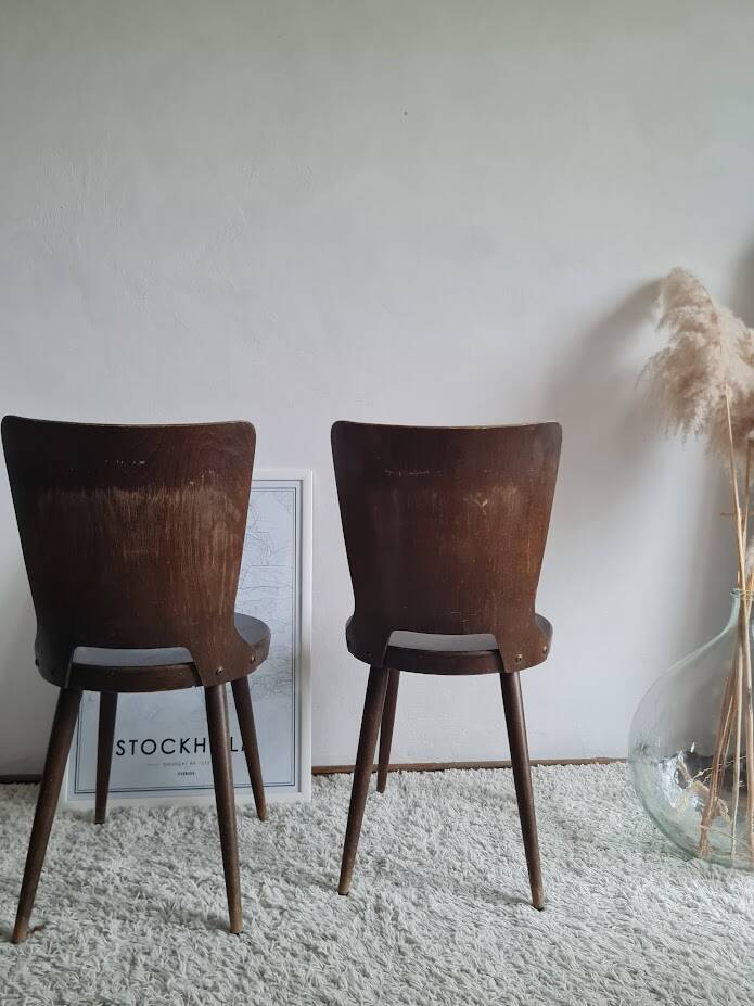 Set of 4 Scandinavian chairs from the 1960s.
