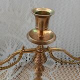 Antique metal chandelier with 3 arms