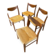 wooden and straw chairs from the 50s