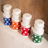 Lot de 4 pots à épices vintage