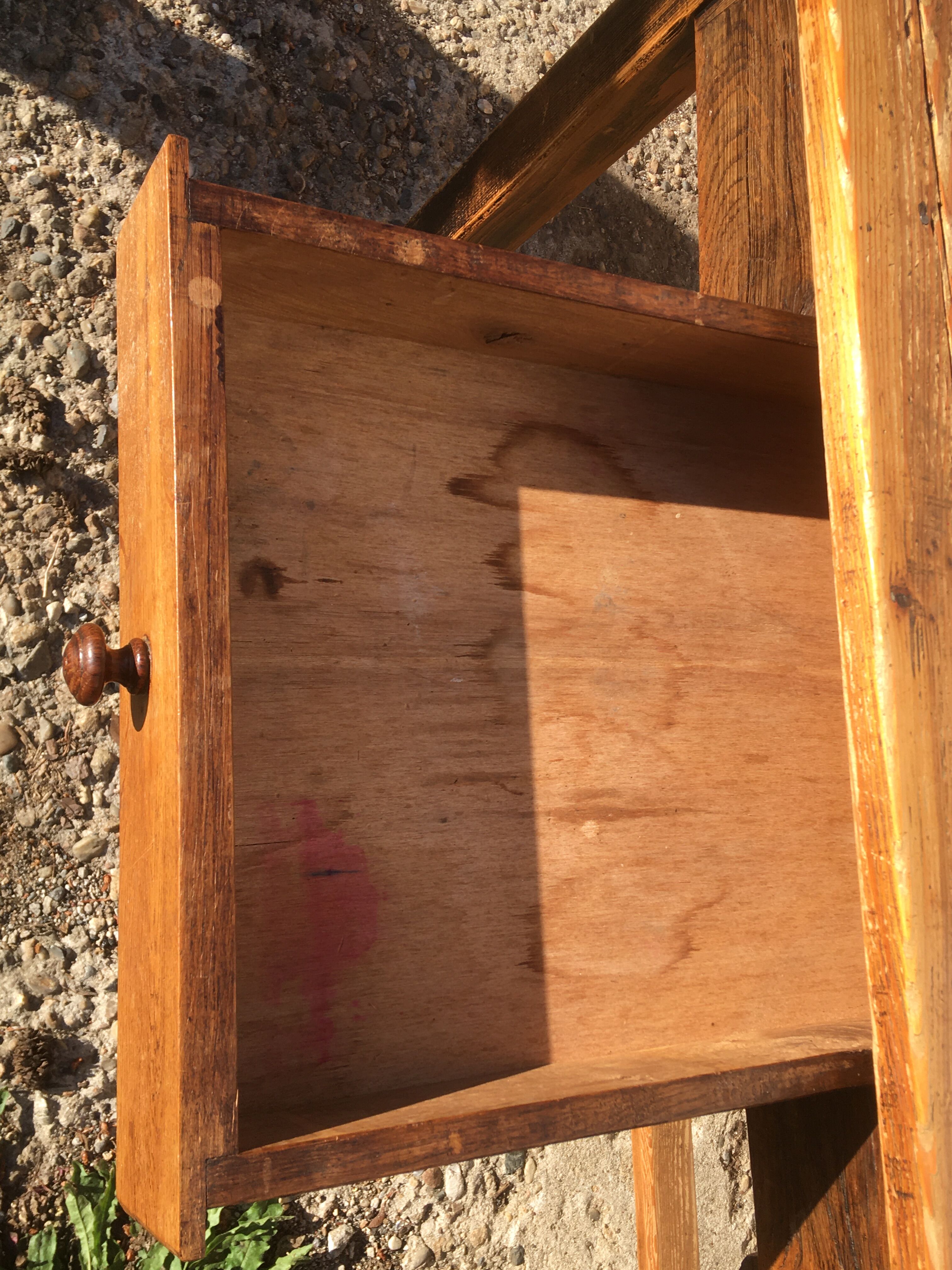 Farm table in fir 150 cm 2 drawers