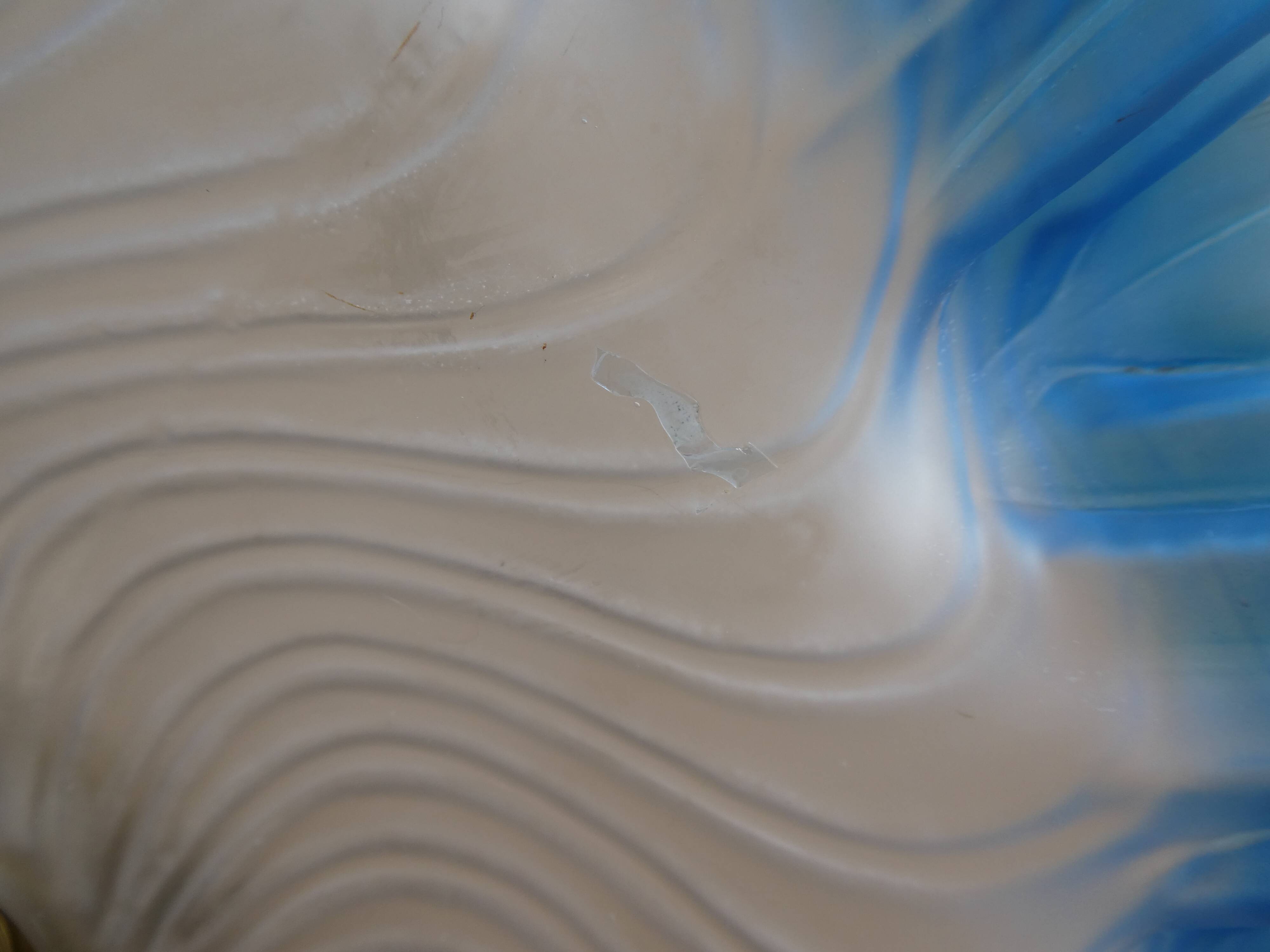 Vintage blue draped glass walkman