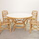 Vintage mid century dutch design rattan round table by Rohe