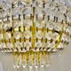 Set 4 crystal wall light gilded structure