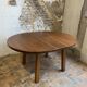 Table à manger extensible en chêne massif, des années 1950-60, style brutaliste