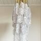 Vintage murano glass leaf chandelier, 1970s