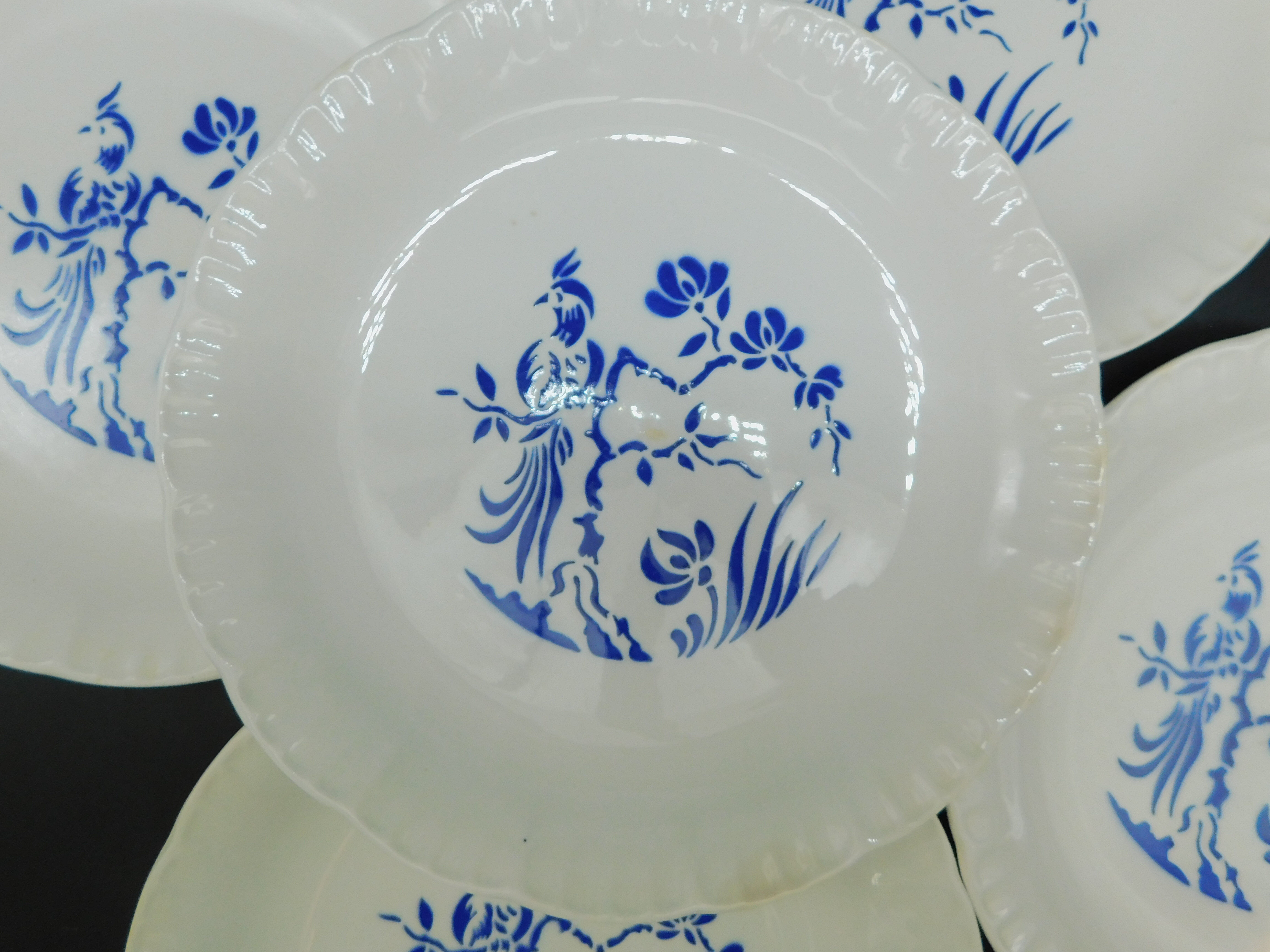 5 flat plates Digoin Sarreguemines - Paradise