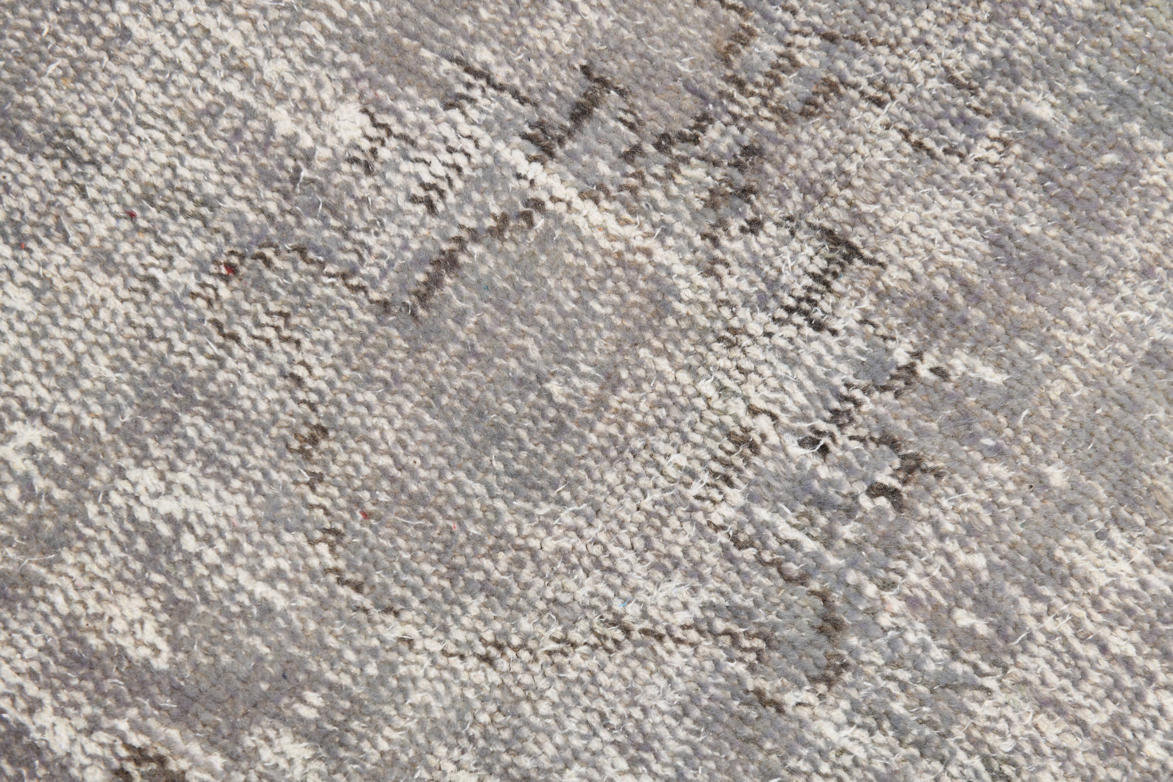 Gray handmade vintage rug 174x294cm