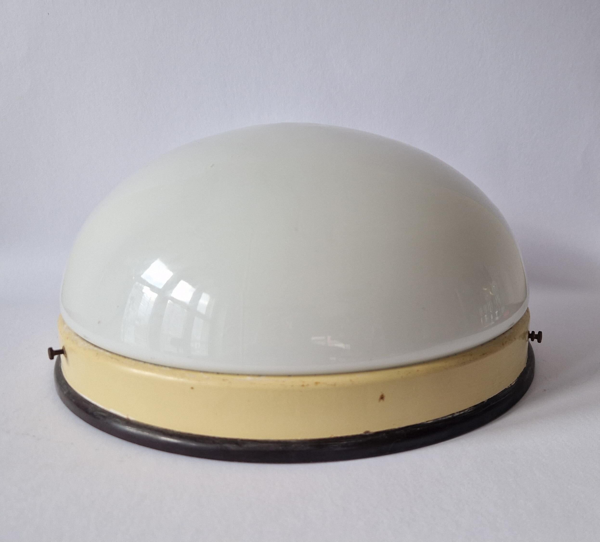 Pair of Midcentury Wall or Ceiling Lamps, Flush Mount, 1950s