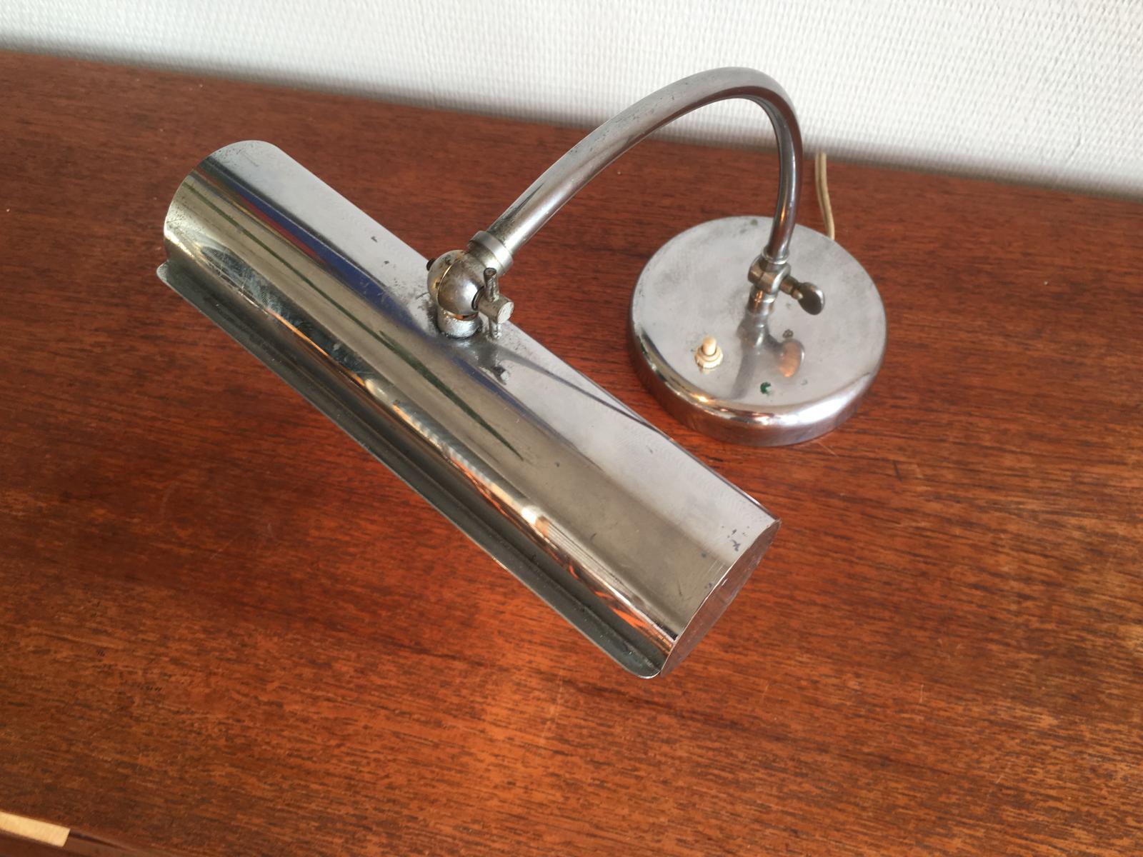 Vintage desk lamp in chrome