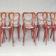 Set of two chairs Thonet n°28 heart, perforated wood seat -1903