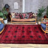 Afghan Khal Mohammadi Rug 300x195 cm, Vintage Turkoman Ersari Rug