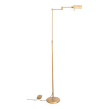 Lampadaire halogène en laiton à bras oscillant années 1980 Allemagne