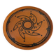 Plat rond en terre vernissée à décor stylisé par Biot, XXe s.